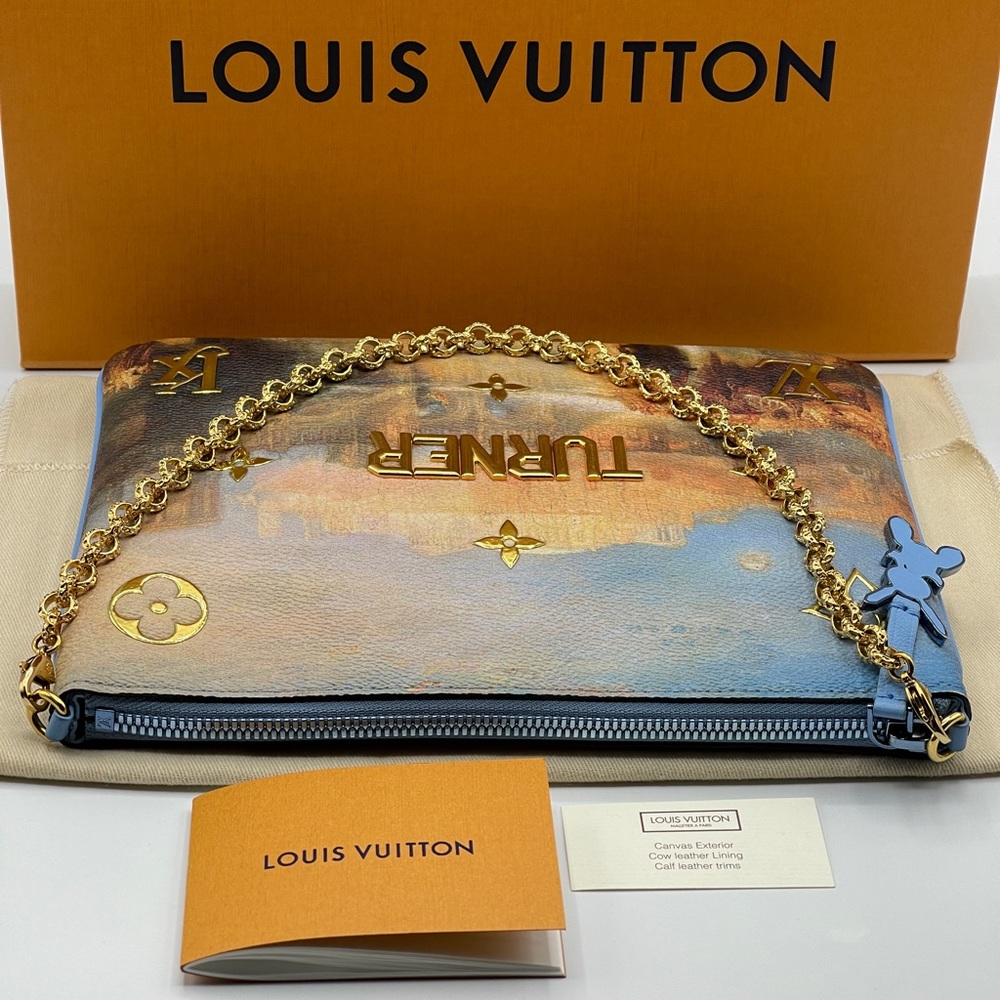 Louis Vuitton Jeff Koons Masters Turner Pochette Clutch Chain Shoulder Bag Rare - Picture 4 of 16